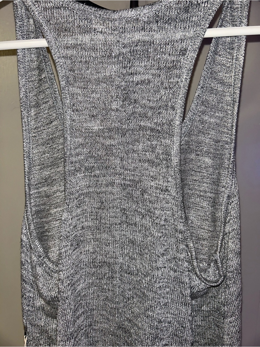 Gray glitter skull Racerback Tank - Picture 5 of 5